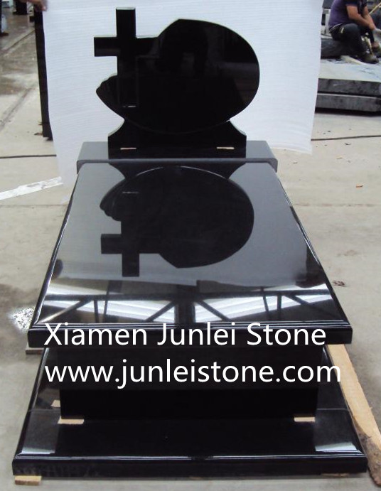 Shanxi Black Granite Tombstone-A011